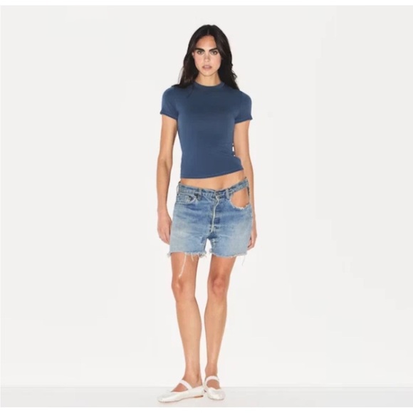 NWT SKIMS COTTON JERSEY T-SHIRT - Size M | Harbor - Picture 2 of 7